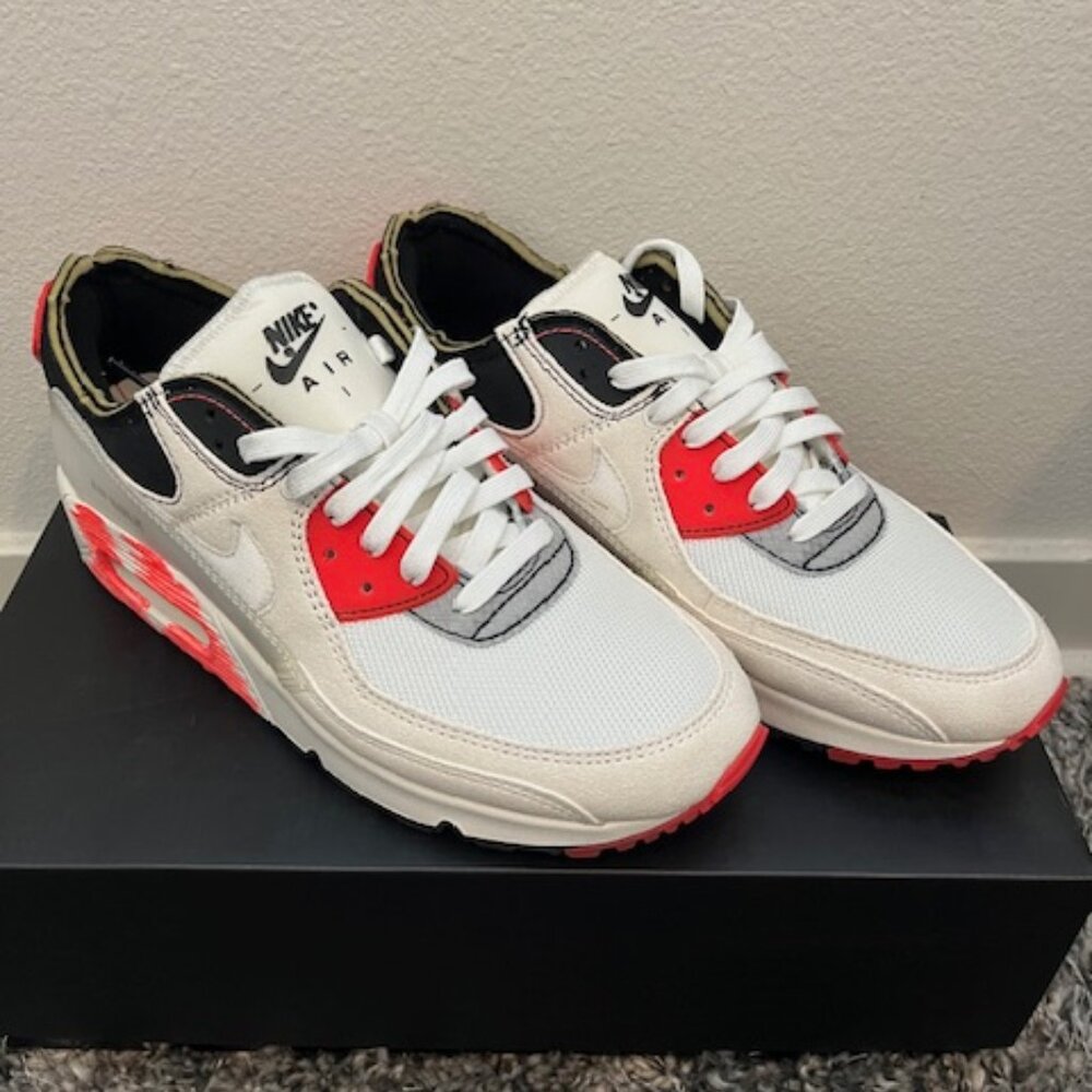 Nike Air Max III PRM 90 Archetype White Bright Crimson, Men, Size 10